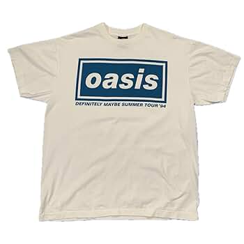 レア Blur x Oasis ロンT XL 長袖Tシャツ 袖プリ 両面 バンド 音楽 バンド オアシス Oasis 長袖 ロングスリーブ Tシャツ 白